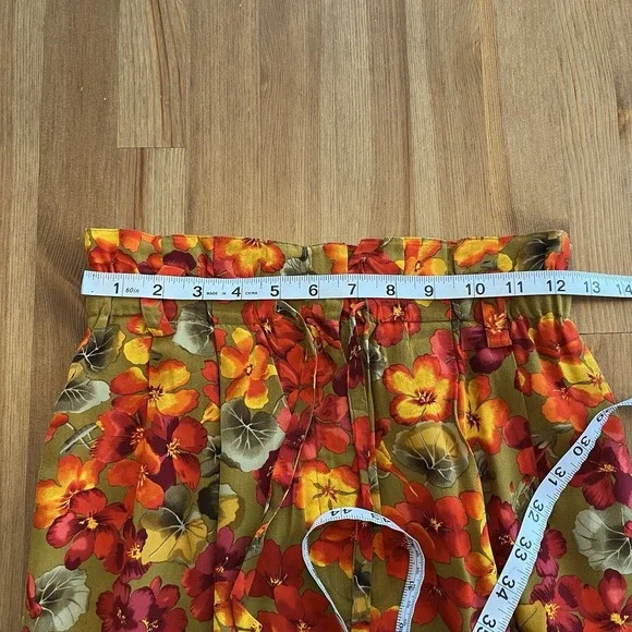 VTG Ellen Tracy Linda Allard Womens Pencil Skirt Size 2 Silk Floral Colorful - Picture 13 of 14